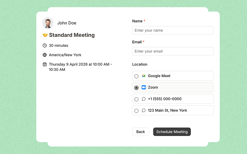 Add Multiple Meeting Locations to a Single Booking Link With Novacal