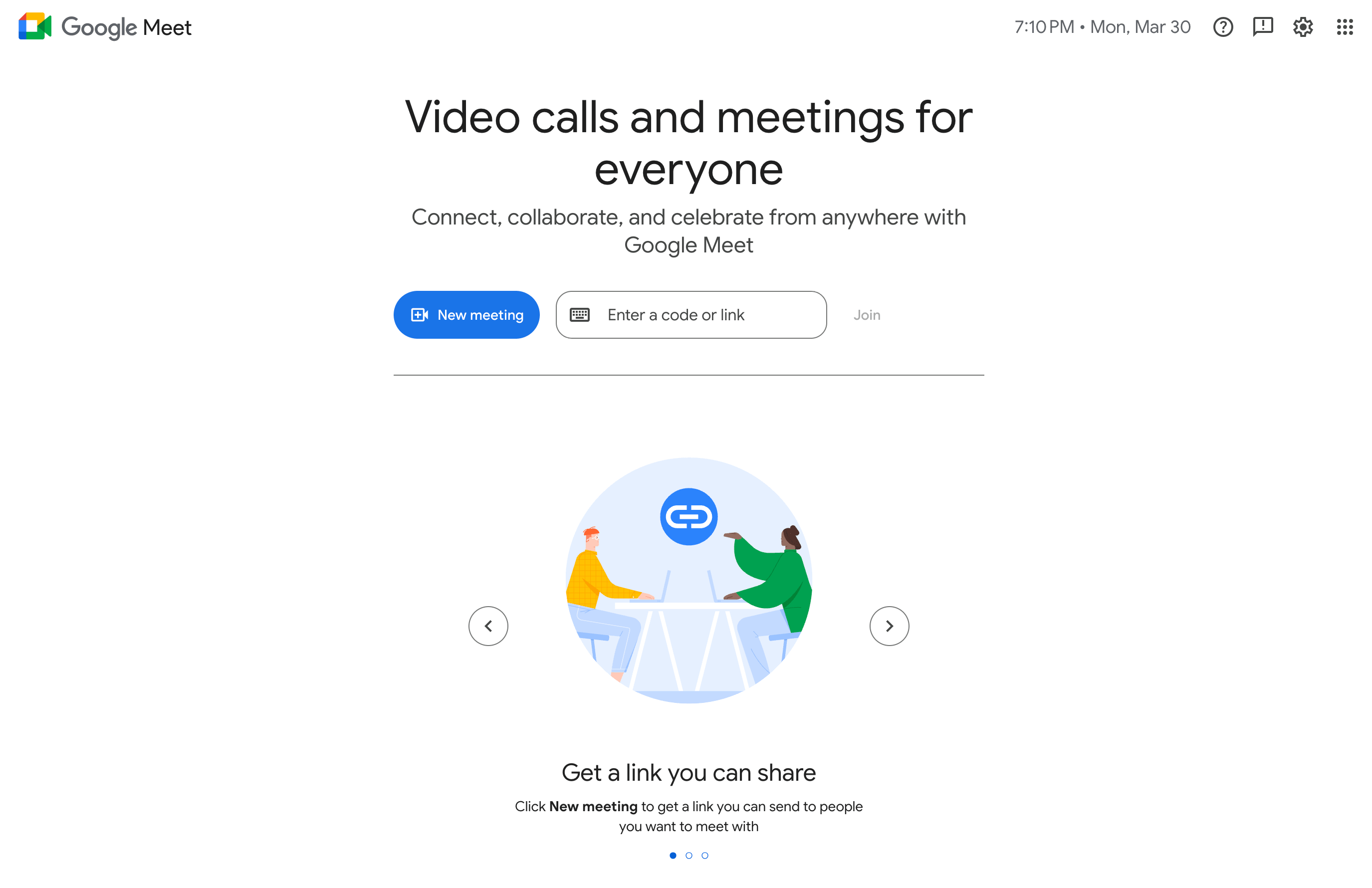Google Meet links attached to every confirmed booking