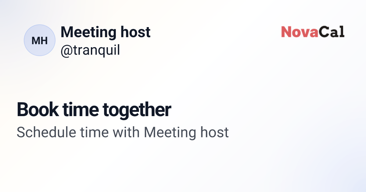 👋 Quick Chat with Tranquil Assistance | Novacal